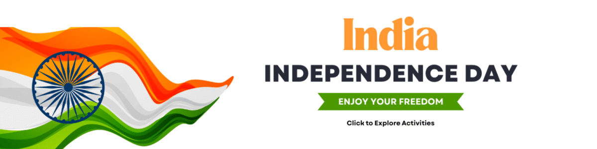 White Simple Happy Independence Day LinkedIn Banner