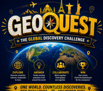 Remote teams solving clues and identifying mystery locations during GeoQuest™, a virtual team-building and treasure hunt experience