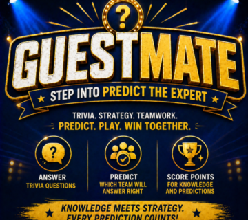 Remote teams participating in a virtual trivia game, answering questions and predicting expert teams during an employee engagement activity