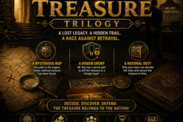 Remote teams solving treasure hunt clues and puzzles during a virtual team-building adventure.