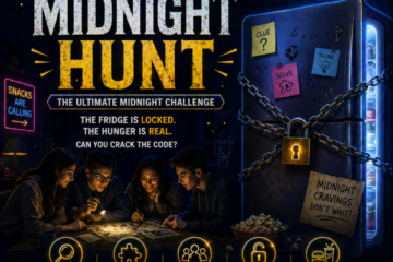 Remote teams solving clues and puzzles during Midnight Hunt™, a virtual team-building and problem-solving challenge.