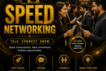 Employees participating in a speed networking activity, engaging in quick conversations and building workplace connections.