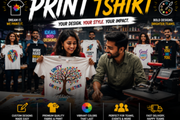 Employees painting custom T-shirts together during a creative team-building and employee engagement activity